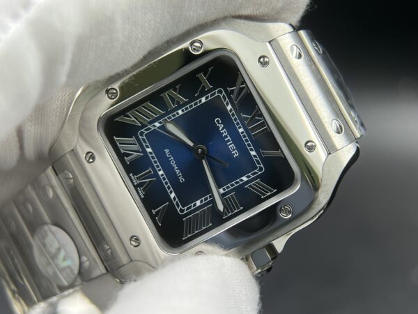 Santos de Cartier XL 35mm SS BVF 1:1 Best Edition Blue Dial on SS Bracelet MIYOTA 9015 - Image 4