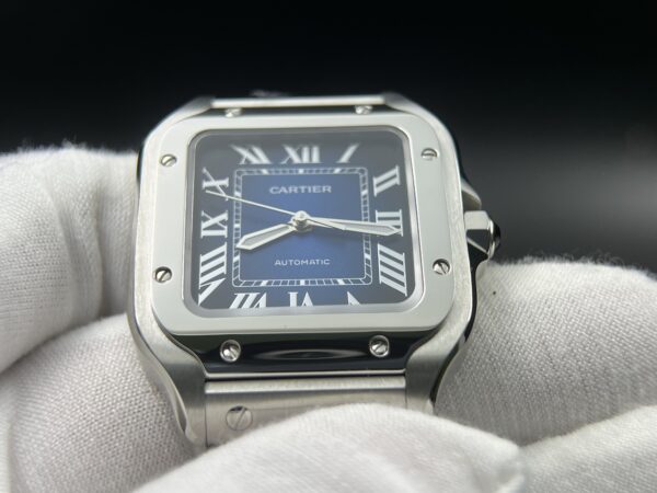 Santos de Cartier XL 35mm SS BVF 1:1 Best Edition Blue Dial on SS Bracelet MIYOTA 9015 - Image 7