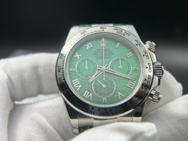 Daytona 116519 Best Edition Green Dial with Roman Markers and Green crocodile skin SA4130 - Image 8