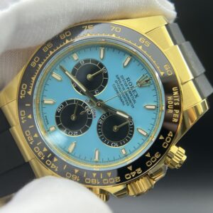 Daytona 126518LN Best Edition Tiffany Blue tungsten version 152 grams on Oysterflex Rubber Strap