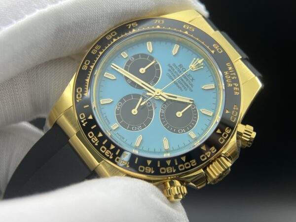 Daytona 126518LN Best Edition Tiffany Blue tungsten version 152 grams on Oysterflex Rubber Strap - Image 8